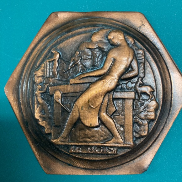 Albert Gilles Copper Mini Wall Hanging Plaques - Picture 2 of 7